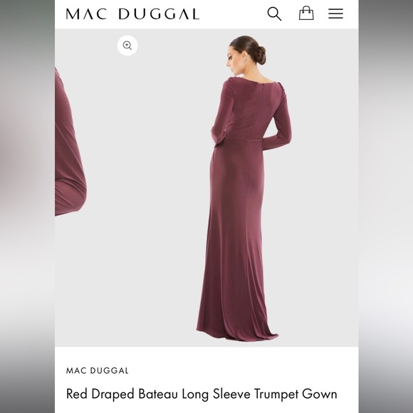 Mac Duggal dress in a mauve size 10 - Picture 7 of 17